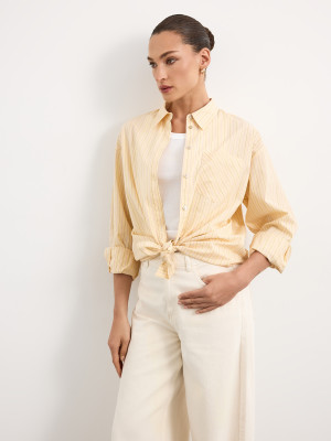 Mohito - Camicia in misto cotone - giallo chiaro - 46