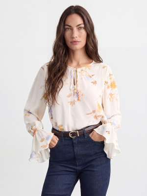 Mohito - Bluse mit Blumenprint - Beige - 38