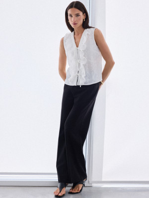 Mohito - Spodnie wide leg - czarny -