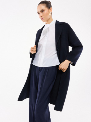 Mohito - Mantel mit Wolle - Navy - 32