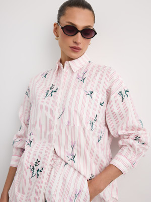Mohito - Camicia con dettagli ricamati - rosa pastello - 34