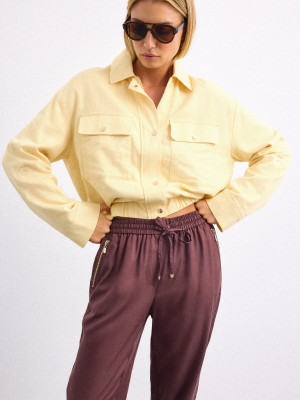 Mohito - Pantaloni in lyocell - marrone scuro - 44