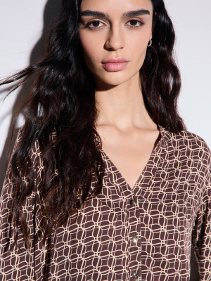 Mohito - Blusa in viscosa - marrone scuro - 32