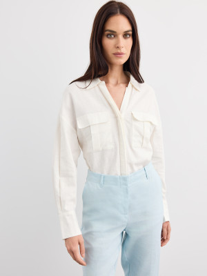 Mohito - Camicia in misto lino - panna - 46
