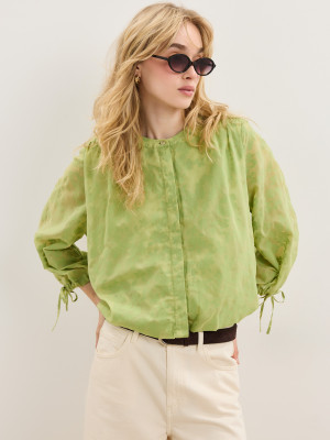 Mohito - Bluse mit Spitze - Grün - 40