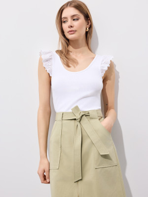 Mohito - Blusa con maniche decorative - bianco - XL