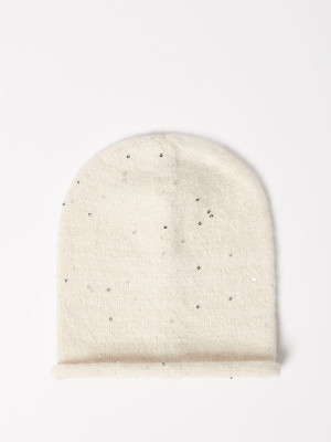 Mohito - Beanie sapka flitterekkel - krémszín - ONE SIZE