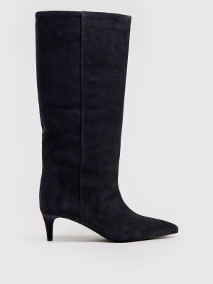Mohito - Botas altas de piel - gris oscuro - 35