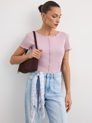Mohito - Bluse mit Knöpfen - Pastellrosa - M