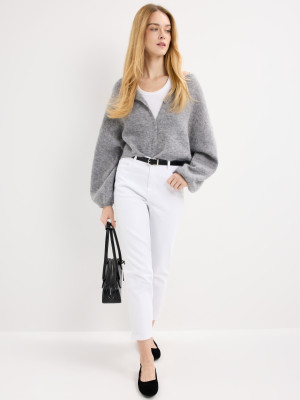 Mohito - Mom-Jeans im Slim-Fit - Weiß - 46