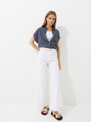 Mohito - Hemdbluse mit hohem Viskoseanteil - Navy - 36