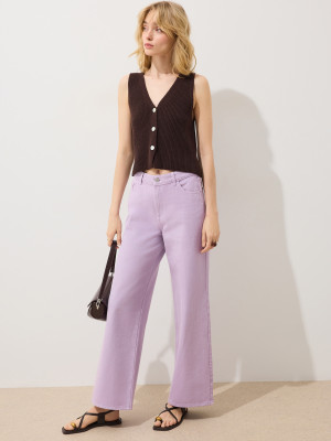 Mohito - Jeans mit weitem Bein - Lila - 40