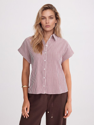 Mohito - Camicia con maniche corte - maroon - 32