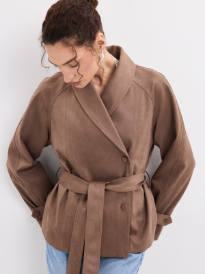 Mohito - Kurzer Trenchcoat - Braun - 32