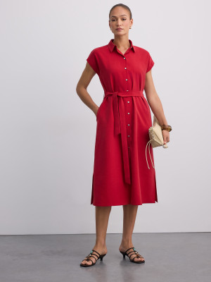 Mohito - Midi-Hemdkleid - Rot - 34
