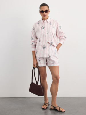 Mohito - Pantaloncini con dettagli ricamati - rosa pastello - 32