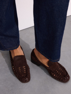 Mohito - Skórzane loafersy - ciemnobrązowy -