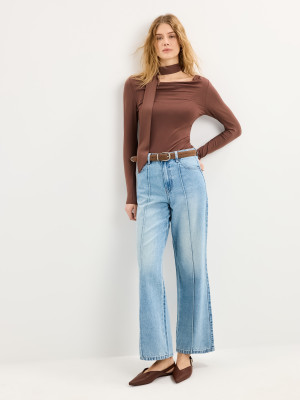 Mohito - Jeans mit weitem Bein - Blau - 40