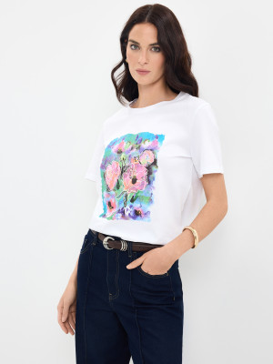 Mohito - T-shirt stampata - bianco - M