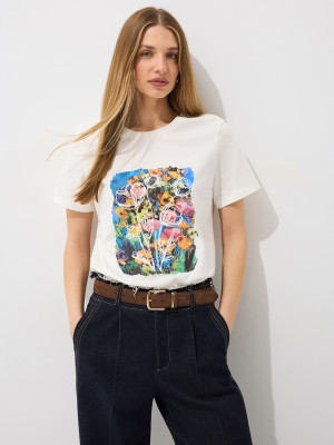 Mohito - T-Shirt mit Print - Creme - M