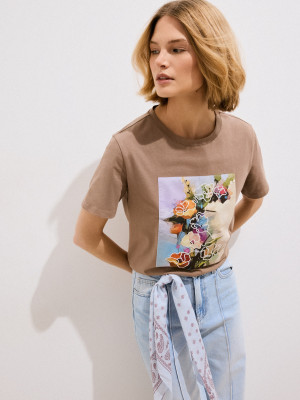 Mohito - T-shirt stampata - caffè - XL