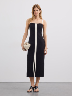 Mohito - Midikleid mit Trägern - Schwarz - L