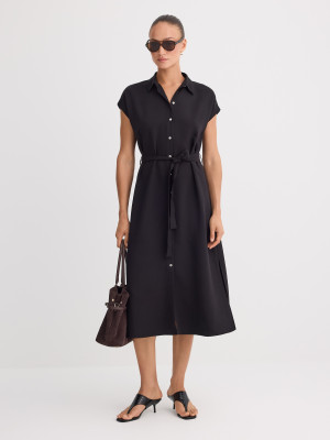 Mohito - Midi-Hemdkleid - Schwarz - 42