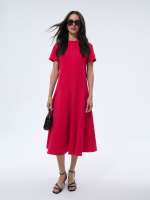 Mohito - Midikleid mit kurzen Ärmeln - Fuchsia - 335IL-43X