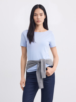 Mohito - T-Shirt mit kurzen Ärmeln - Blau - L