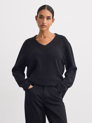 Mohito - Jersey con cuello de pico - negro - L