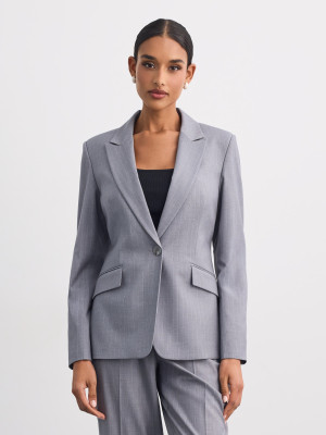 Mohito - Blazer a rayas - gris claro - 32