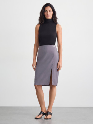Mohito - Figurbetonter Midirock - Grau - 38