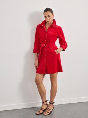 Mohito - Cord-Kleid Mini - Rot - 38