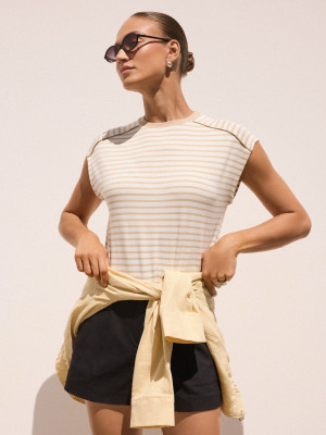 Mohito - T-shirt a maniche corte - beige - M