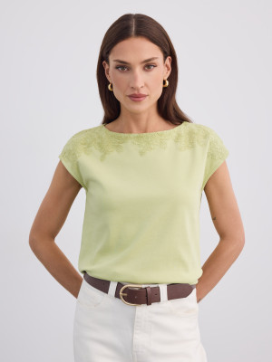 Mohito - Shirt mit Kurzen Ärmeln - Grün - XXL