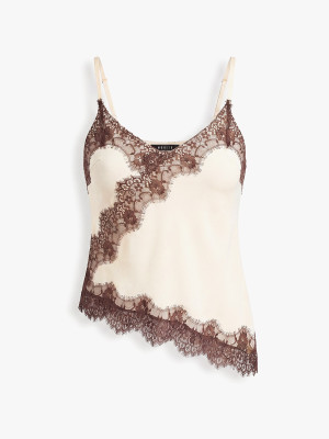 Mohito - Top cu dantelă - Ivory - 32