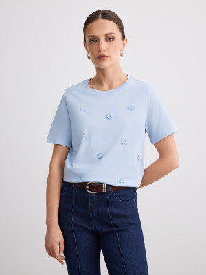 Mohito - Tričko s aplikáciou - blankytná - XXL