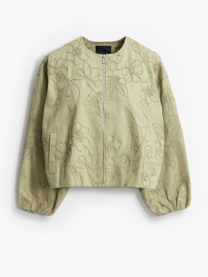 Mohito - Jacket with embroidery - verde oliva chiaro - 32