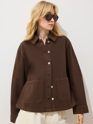 Mohito - Giacca in denim - marrone scuro - 32