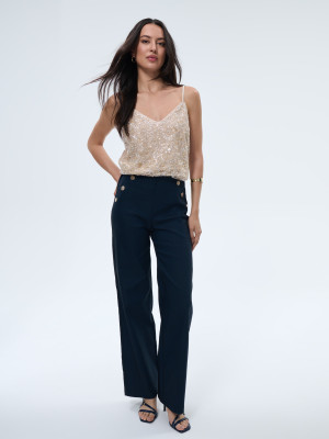 Mohito - Pantalón de pernera ancha - steel blue - 34