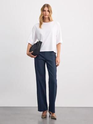 Mohito - Wide leg trousers - Navy - 388FK-95P