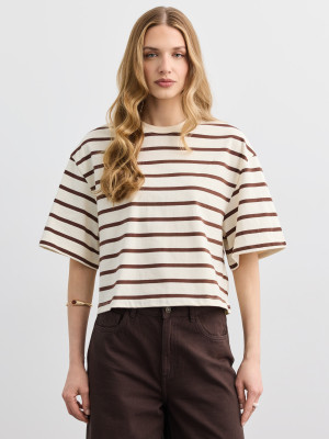 Mohito - T-Shirt mit kurzen Ärmeln - Braun - XXL