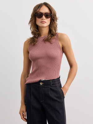 Mohito - Top con filo metallizzato - rosa cipria - XS