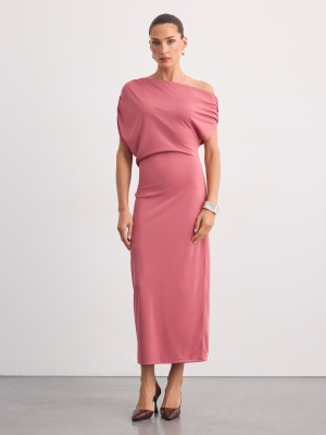 Mohito - Midikleid mit Raffung - Violett - XL