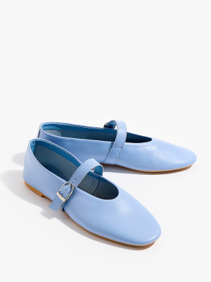 Mohito - Ballerinas aus Leder - Blau - 37