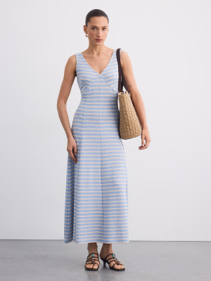 Mohito - Gestreiftes Maxikleid - Blau - XS