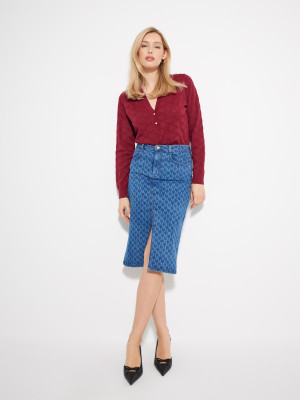Mohito - V-Ausschnitt Pullover - Kastanienbraun - M
