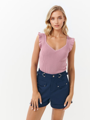 Mohito - Top con spalline - rosa pastello - L