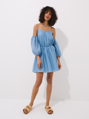 Mohito - Mini vestito estivo - blu pallido - 32