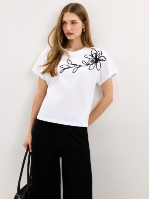 Mohito - T-shirt stampata - bianco - XXL